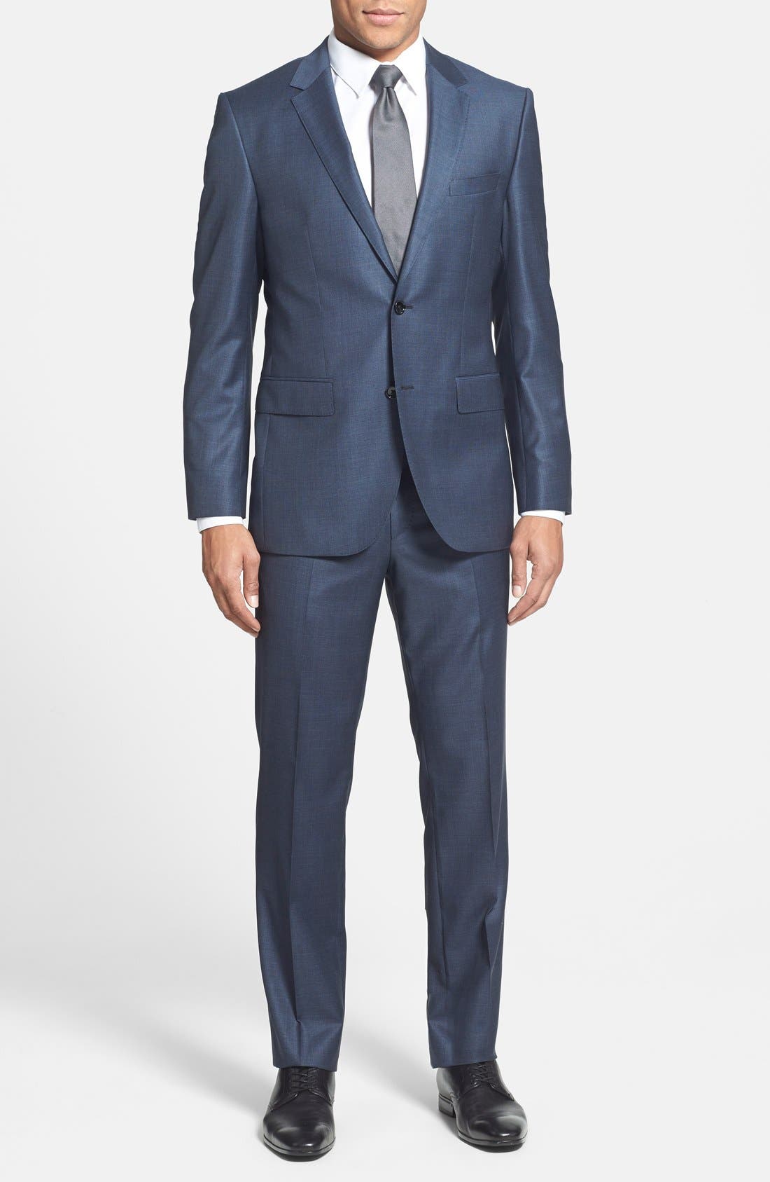 BOSS HUGO BOSS 'Keys/Shaft' Trim Fit Wool Suit Nordstrom
