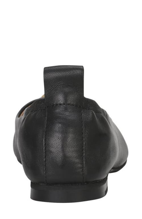 Hugo Boss Nappa-leather Ballerina Pumps With Double B Monogram Hardware In Black