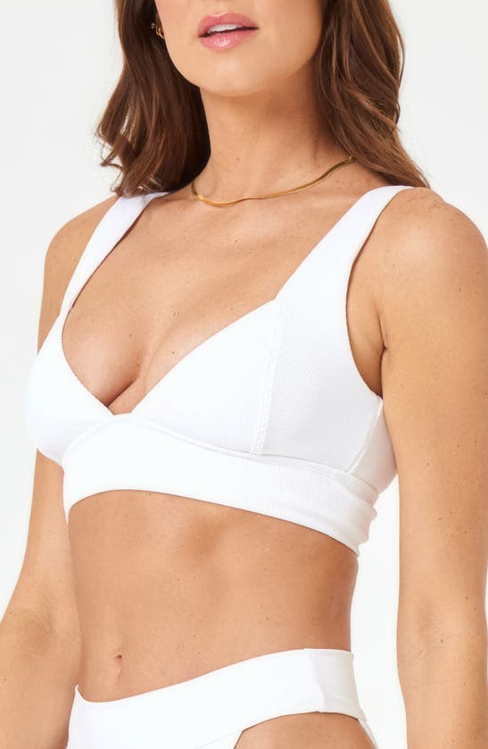 Shop L*space Hailey Rib Bikini Top In White