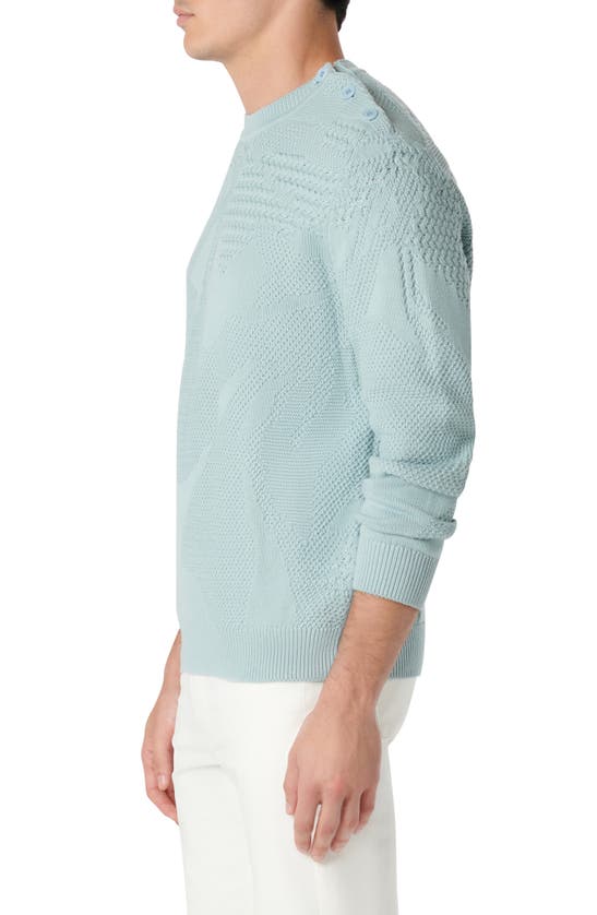 Shop Bugatchi Texture Stitch Sweater In Seafoam