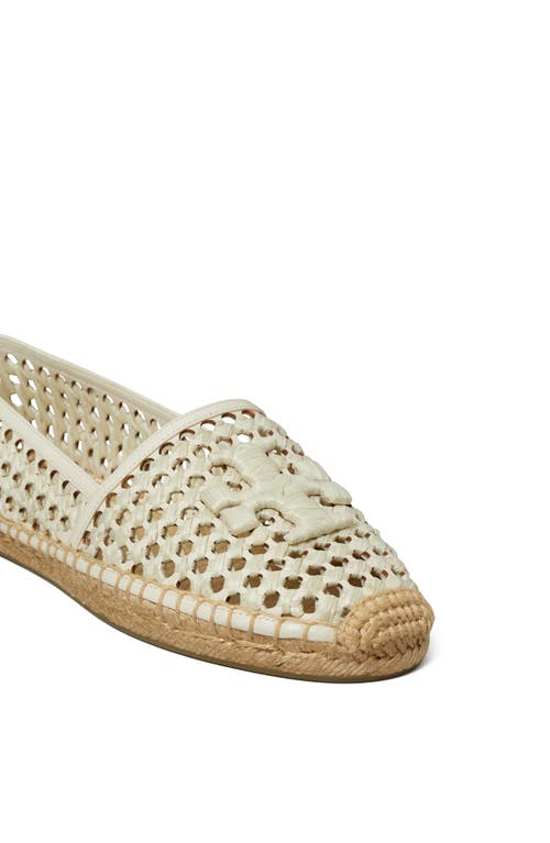 Shop Tory Burch Double T Espadrille Flat In Pale Oatmeal