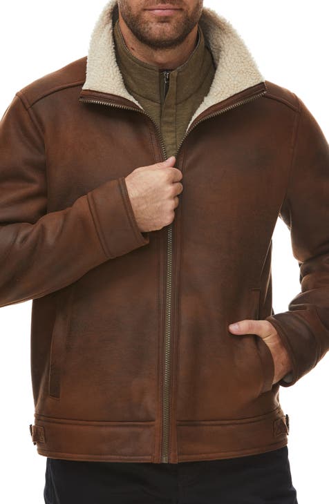 Camel faux leather down jacket with black and silver zipper, hood and laces  at the collar