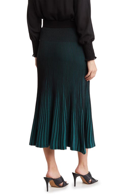 Shop Nanette Lepore Ombré Sweater Knit Maxi Skirt In Very Black/deep Lake