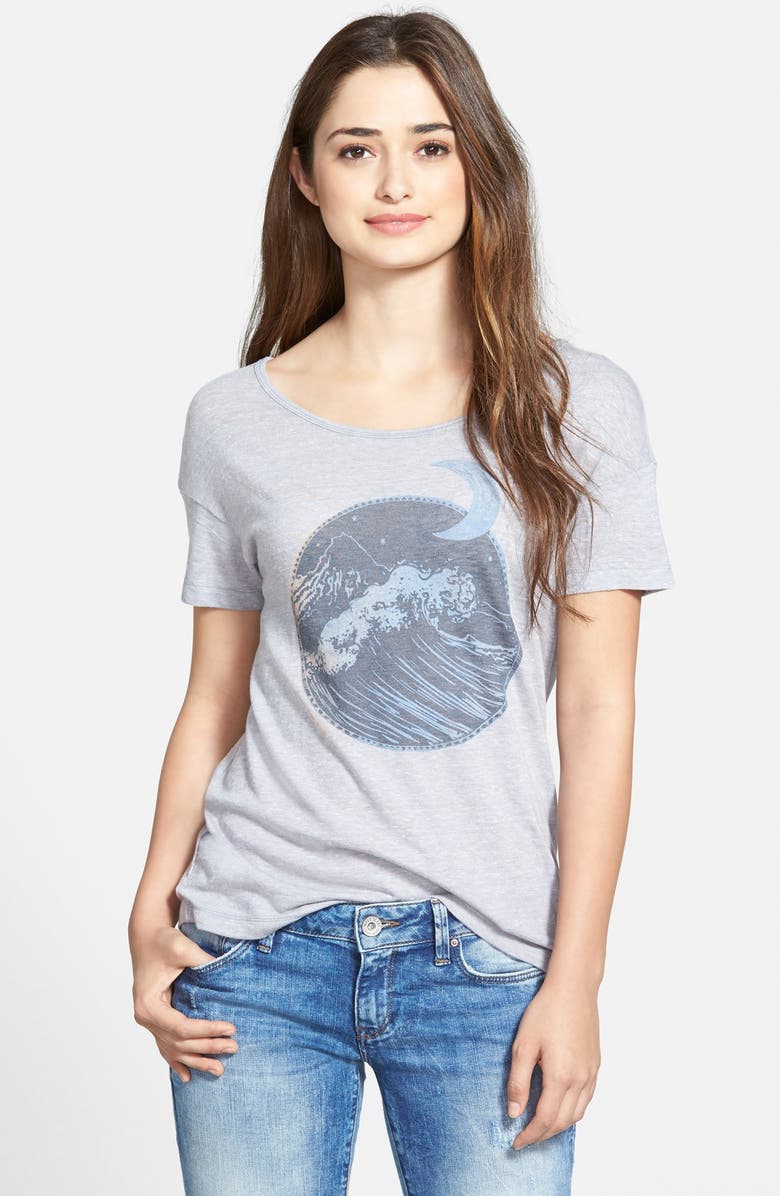 Lucky Brand 'Moon Wave' Cutout Back Tee | Nordstrom