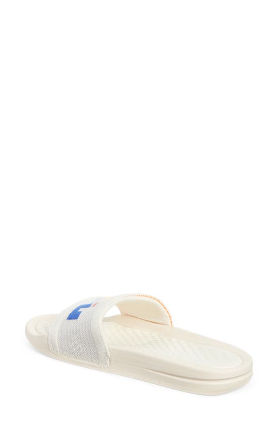 Apl Athletic Propulsion Labs Big Logo Techloom Knit Sport Slide In Pristine / Neon / Blocked