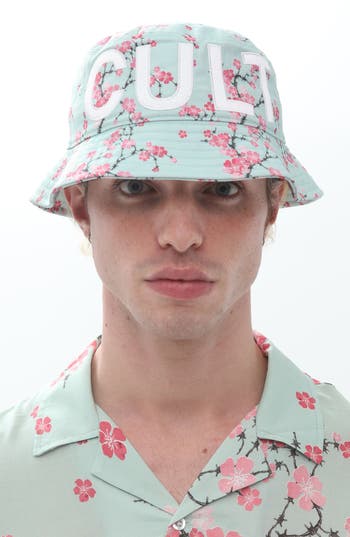 Cult Of Individuality Logo Patch Bucket Hat In Cherry Blossom
