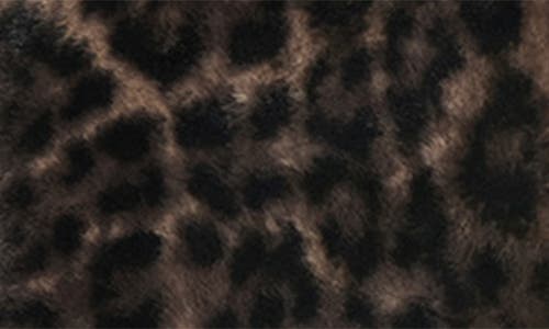 Shop Apparis Kai Leopard Print Pluche™ Faux Fur Pull-through Scarf In Dark Leopard