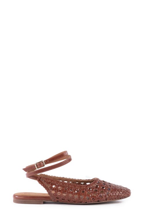 Shop Seychelles Monet Ankle Strap Flat In Tan