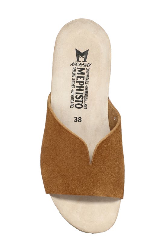 Shop Mephisto Lisane Slide Sandal In Tobacco Sandvel