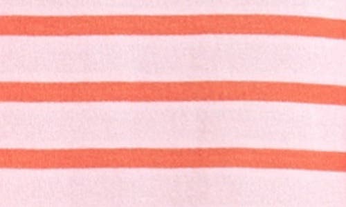 English Factory Stripe Lace-up Shift Dress In Pink/orange