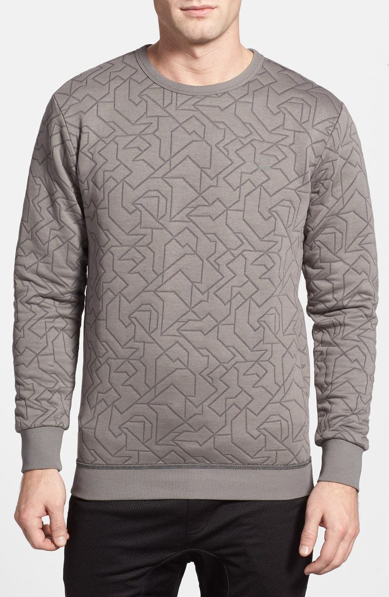 G Star Raw Geometric Quilted Crewneck Sweatshirt Nordstrom
