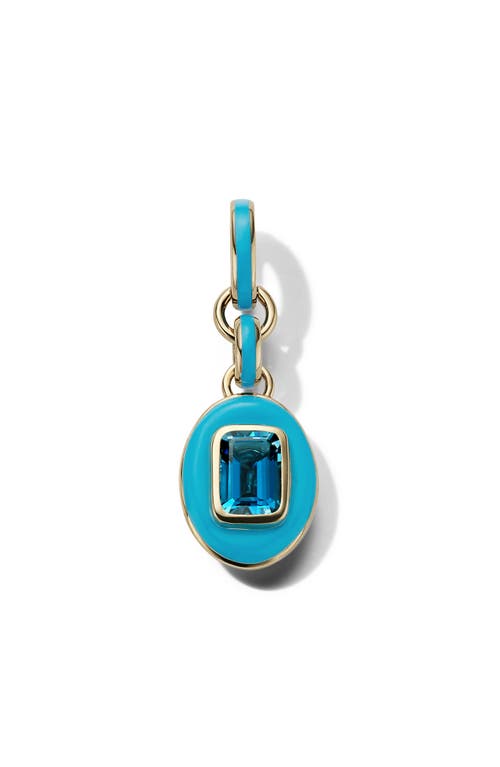The Stone Charm in Blue Topaz