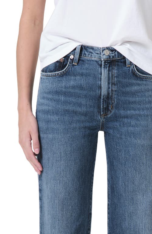 Agolde Valen Straight Leg Jeans With Faded Wash In Fix