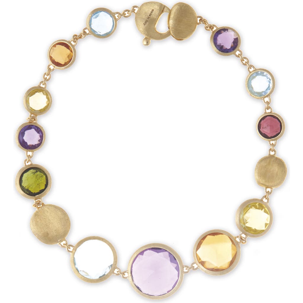 Marco Bicego Jaipur Color Graduated Gemstone Bracelet In Gold/mixed Stone/diamond