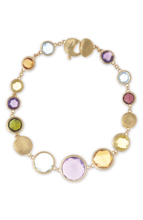 Marco Bicego Jaipur Color Graduated Gemstone Bracelet in Gold/Mixed Stone/Diamond at Nordstrom, Size 7.25