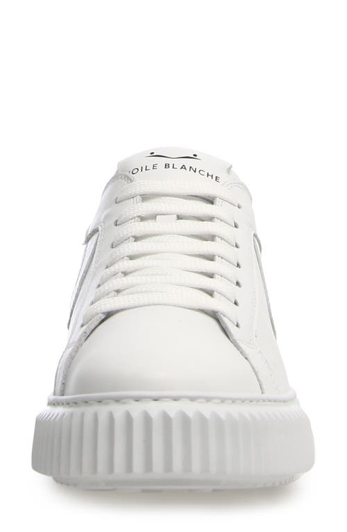 Shop Voile Blanche Lipari Sneaker In White/tobacco