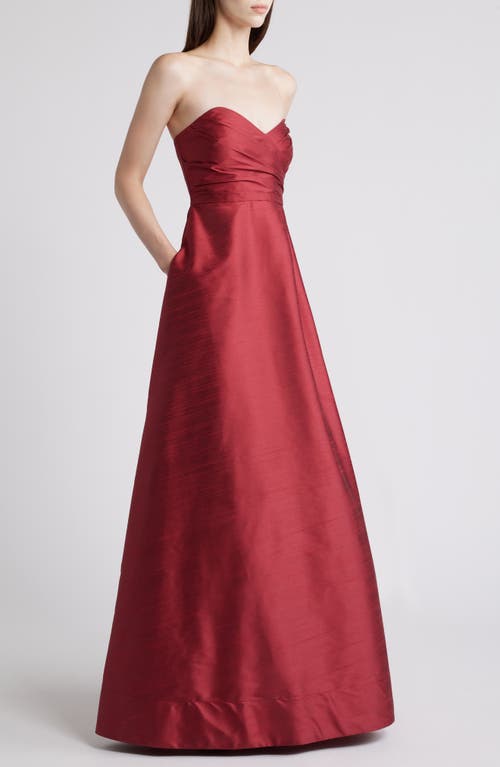 Shop Likely Kayla Strapless Gown In Rumba Red