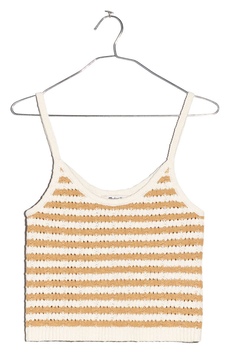 brandwond staal Rendezvous Madewell Stripe Open Stitch Sweater Camisole | Nordstrom