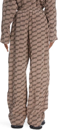 Balenciaga BB Monogram Silk Crepe Pajama Pants