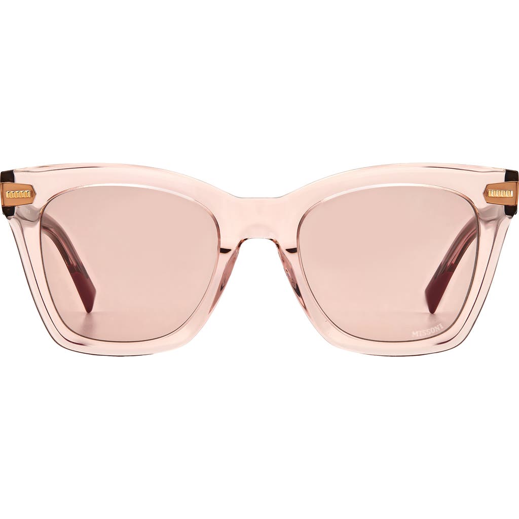 Missoni 51mm Transparent Cat Eye Sunglasses In Beige