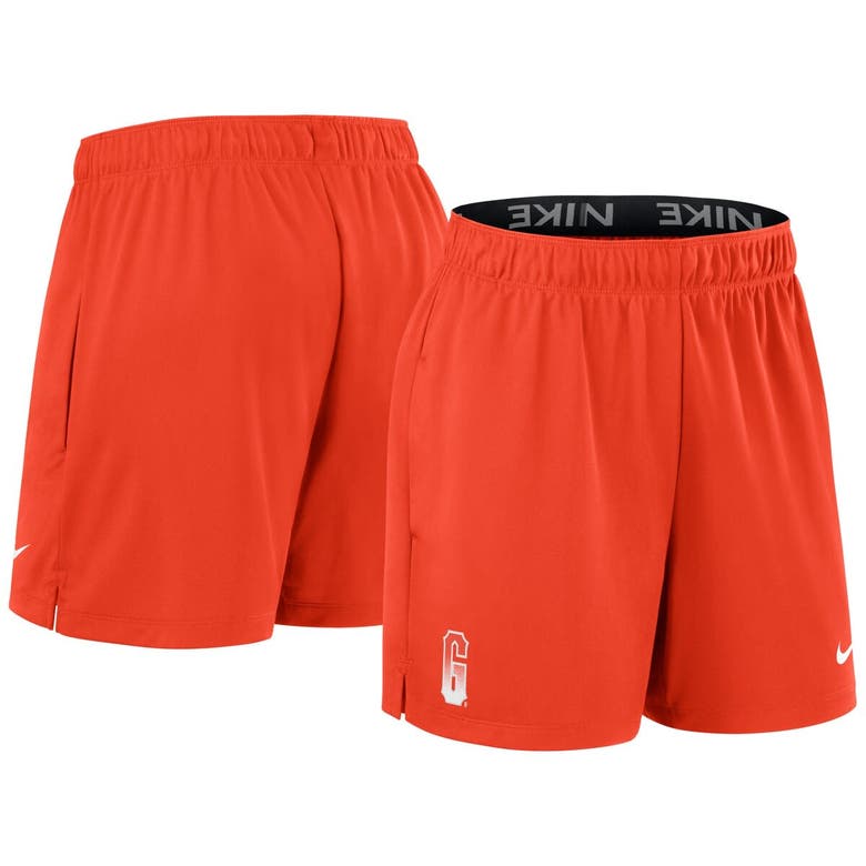Nike Orange San Francisco Giants Authentic Collection City Connect Practice Performance Shorts