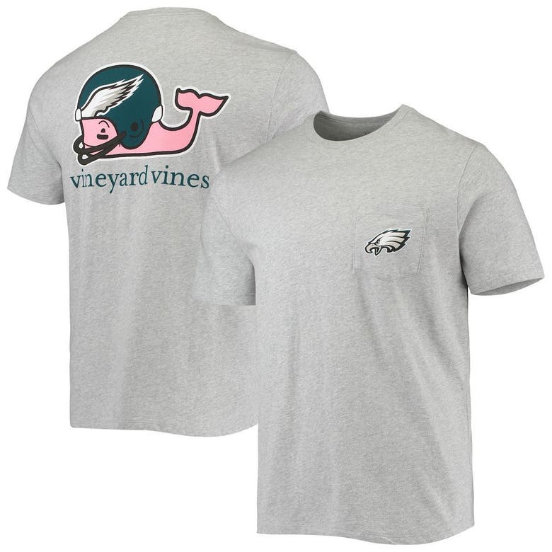 Philadelphia Eagles Vineyard Vines Team Whale Helmet T-Shirt - Heathered  Gray