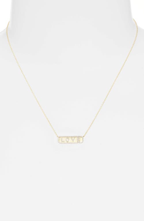 Meira T Diamond Love Pendant Necklace In Yellow Gold/diamond