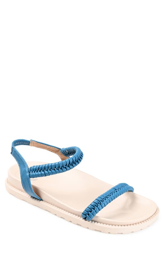 Journee Collection Women's Josee Flat Sandals Women's Shoes In Blue