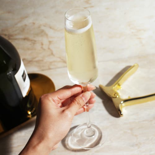 Viski Reserve Julien Crystal Champagne Flutes Set Of 4 In Clear