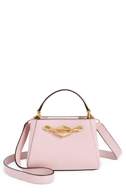 Jimmy Choo Diamond Link Lizard Embossed Leather Top Handle Bag in Rose at Nordstrom