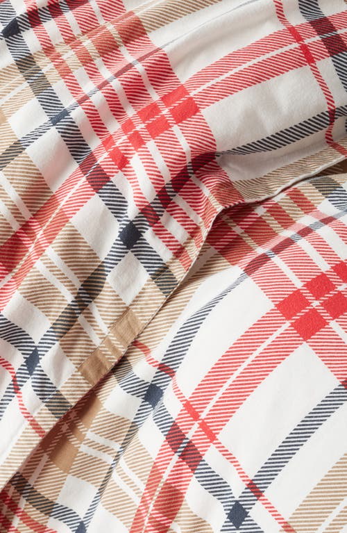 Shop Nordstrom Plaid Flannel Duvet Cover & Shams Set In Ivory Lorelai Plaid