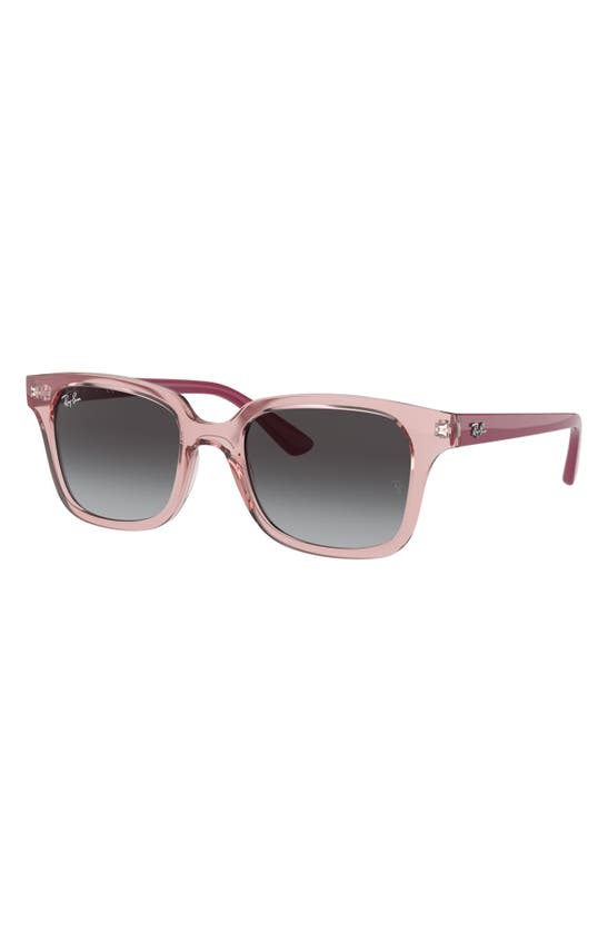 Ray Ban Junior Wayfarer 48mm Sunglasses In Transparent Pink Grey Gradient