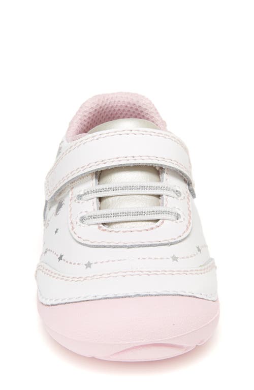 Shop Stride Rite Soft Motion™ Adalyn Sneaker In White/silver