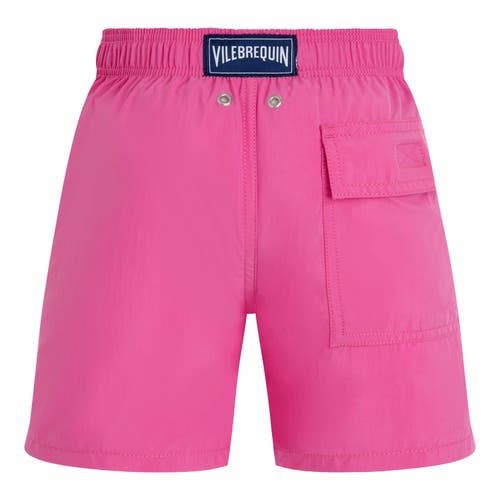 Vilebrequin Kids' Rascasses Aquareactive Swim Shorts In Laurier Rose