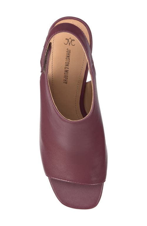 Johnston & Murphy Evelyn Slingback Sandal In Bordeaux Glove