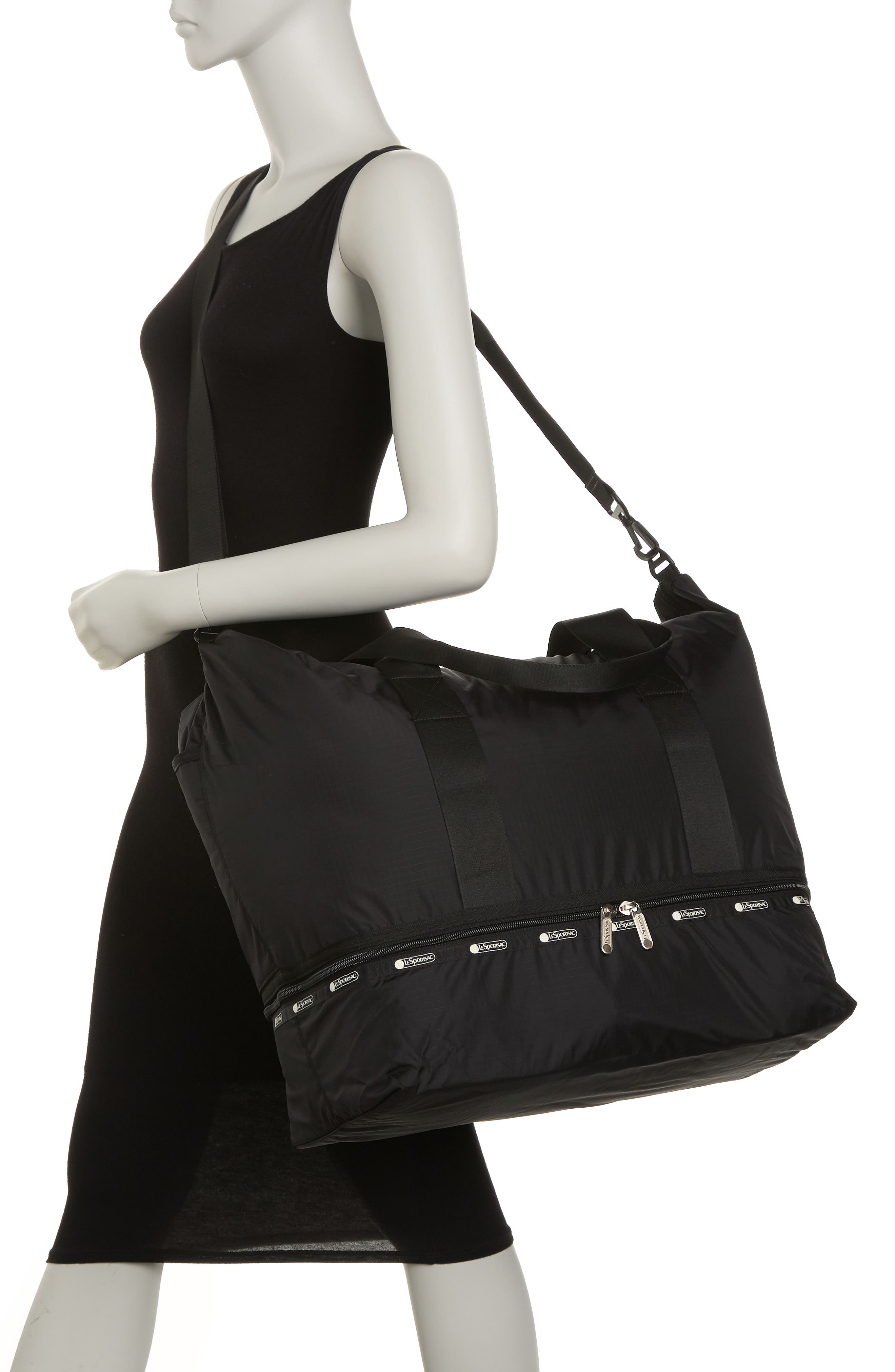 Lesportsac Dakota Large Deluxe Overnight Bag In Jet Black