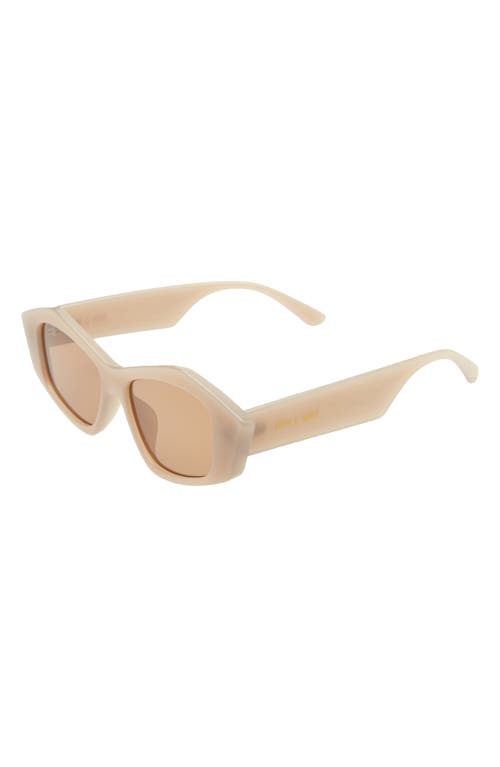 Fifth & Ninth Zaria 55mm Geometric Sunglasses In Beige