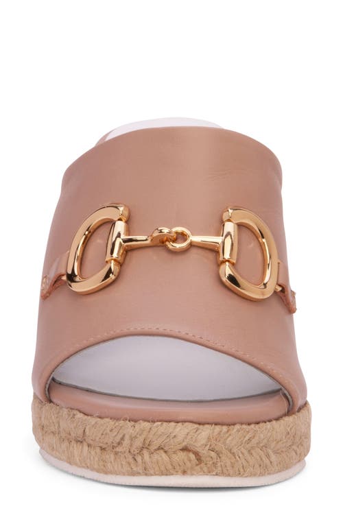 Shop Beautiisoles Norma Espadrille Platform Wedge Slide Sandal In Beige