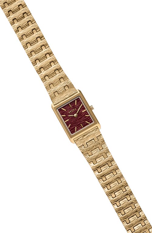 Breda Virgil (revival) Watch, 20mm X 28mm In 18k Goldlated/brown