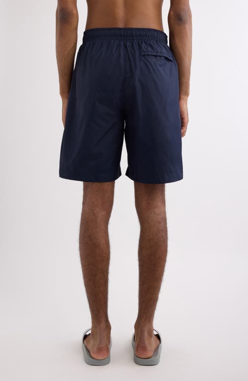 Givenchy Navy Logo Embroidery Swim Shorts In Dark Blue