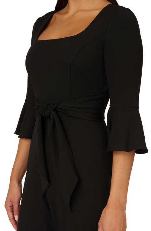 ADRIANNA PAPELL ADRIANNA PAPELL TIE WAIST WIDE LEG JUMPSUIT