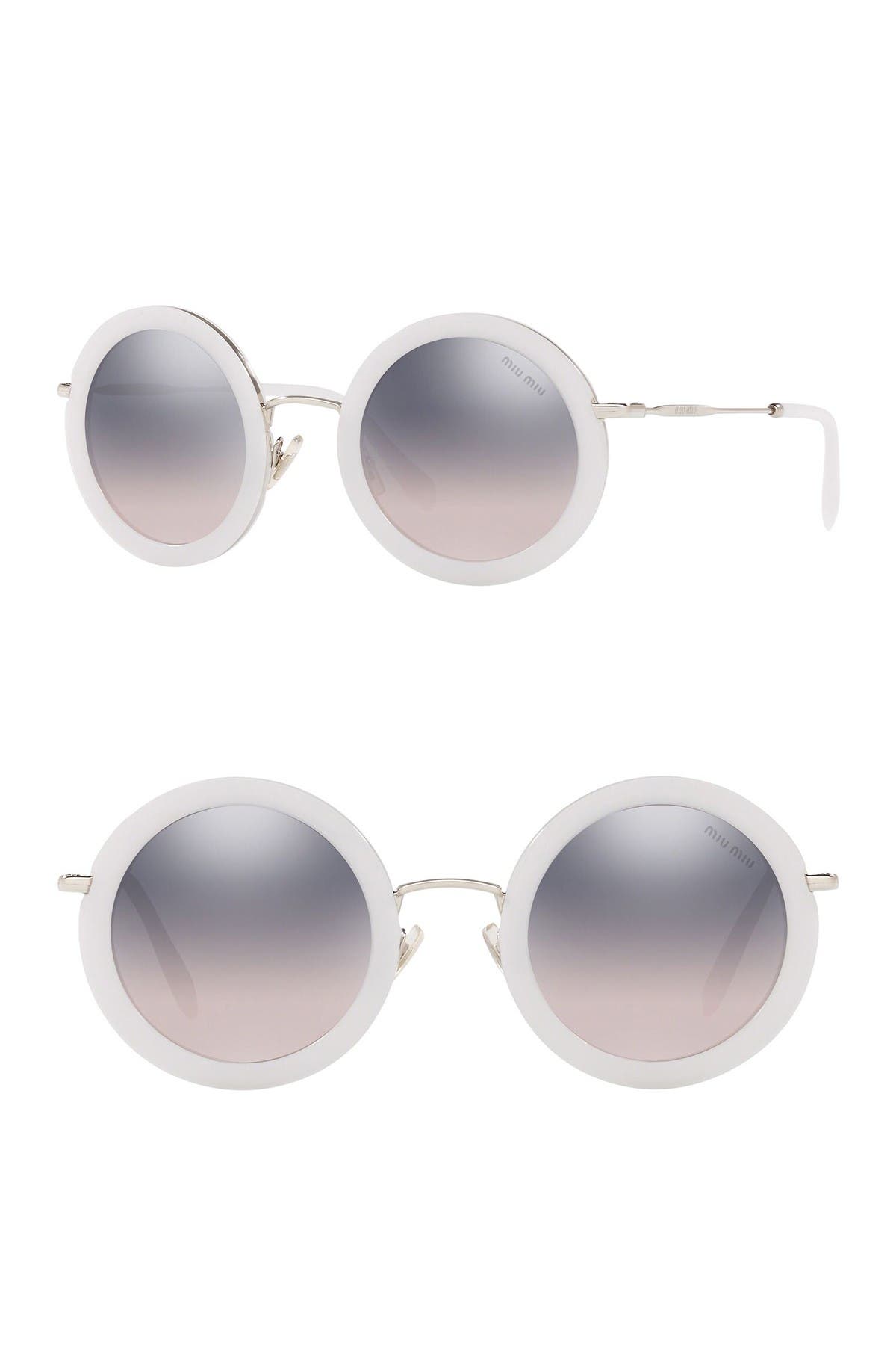 miu miu 48mm round sunglasses