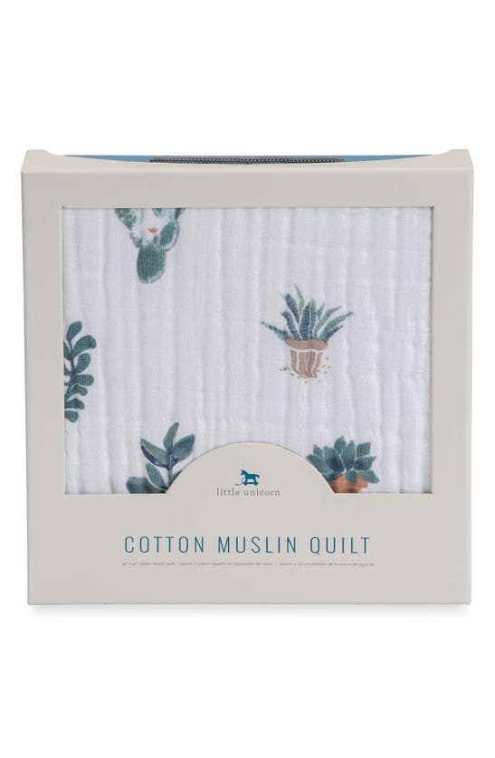 Shop Little Unicorn Original Cotton Muslin Quilt In Prickle Pots