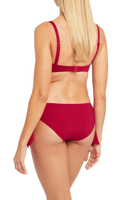 Sea Level Twist Front Bandeau Bikini Top In Red