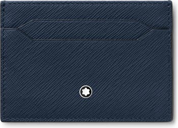 Burberry London Leather 8 Credit Card Billfold Wallet Airforce Blue Light  Blue 