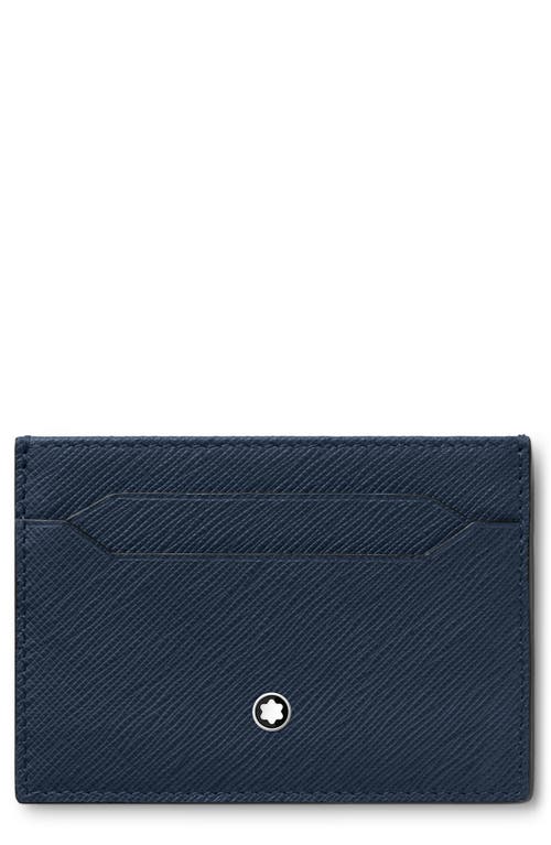 Montblanc Sartorial Leather Card Case in Ink Blue at Nordstrom