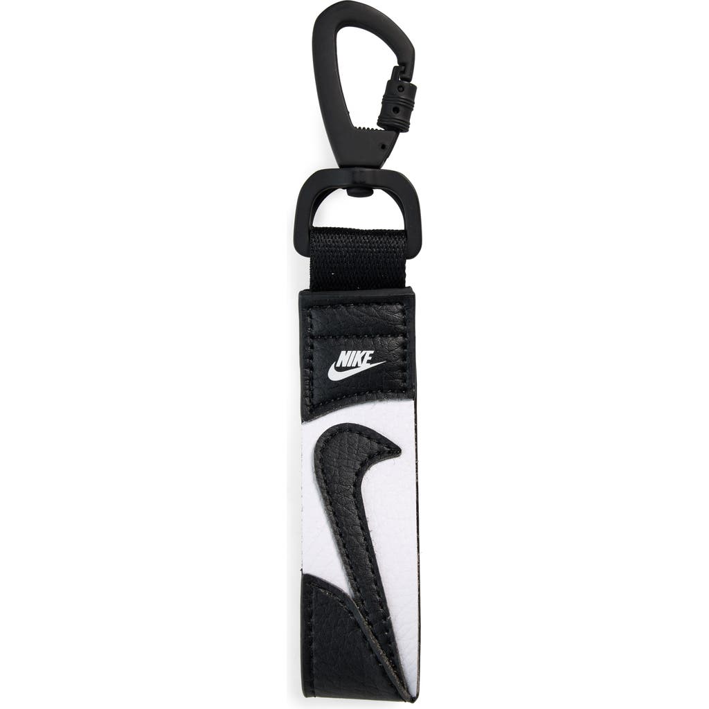 Nike Premium Key Fob In Black/white