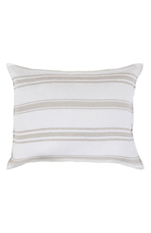 Pom Pom at Home Big Jackson Linen Accent Pillow in White/natural at Nordstrom, Size 28X36