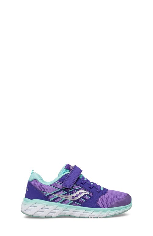 Shop Saucony Kids' Wind A/c 2.0 Sneaker In Purple/turquoise