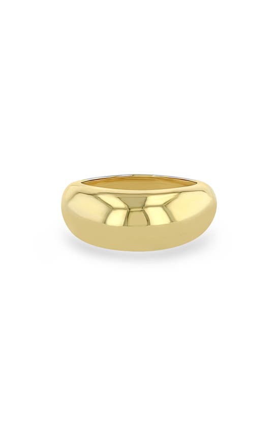 Shop Zoë Chicco Medium Aura Ring In Yellow Gold
